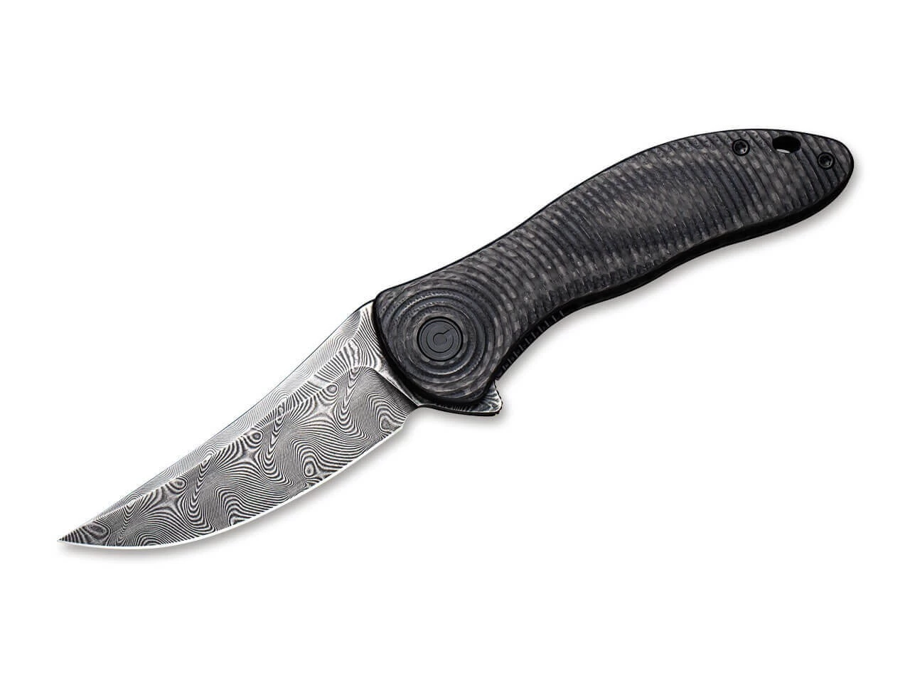 Synergy 3 Damascus G10 CF Black Trailing Point 3 Synergy 3 Damascus G10 CF Black Trailing Point