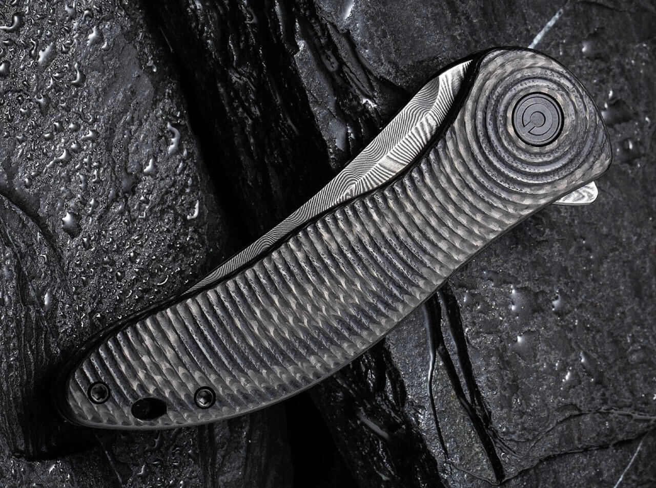 Synergy 3 Damascus G10 CF Black Trailing Point 5 Synergy 3 Damascus G10 CF Black Trailing Point – Bild 3