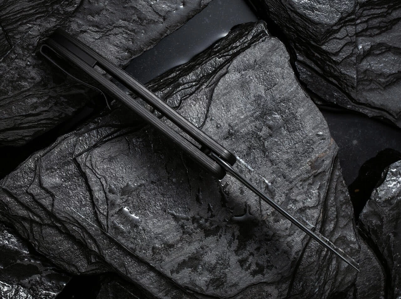 Synergy 3 Damascus G10 CF Black Trailing Point 9 Synergy 3 Damascus G10 CF Black Trailing Point – Bild 7