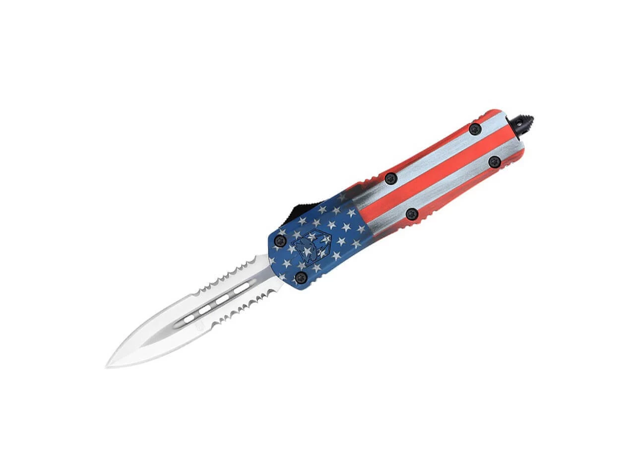Medium FS-3 Cerakote American Flag Dagger 2-Sided Serrated 3 Medium FS-3 Cerakote American Flag Dagger 2-Sided Serrated
